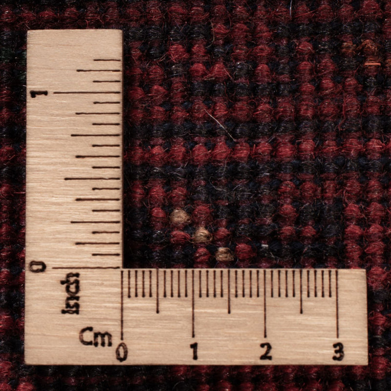 Afghansk matta - Kunduz - 195 x 123 cm - mörkröd