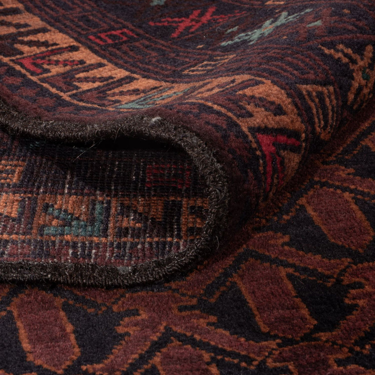 Runner Baluch-matta - 200 x 114 cm - mörkröd