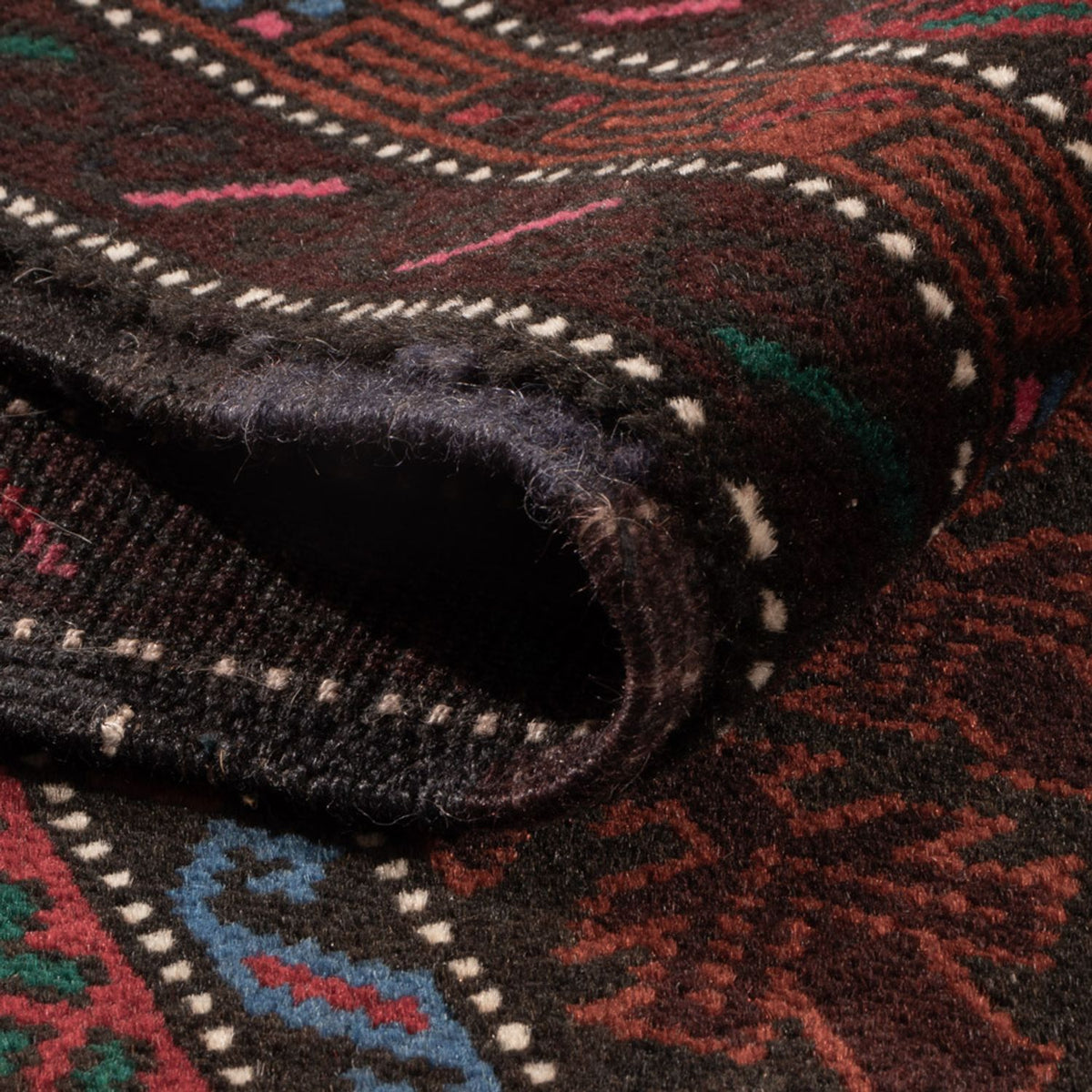 Baluch-matta - 194 x 123 cm - mörkröd