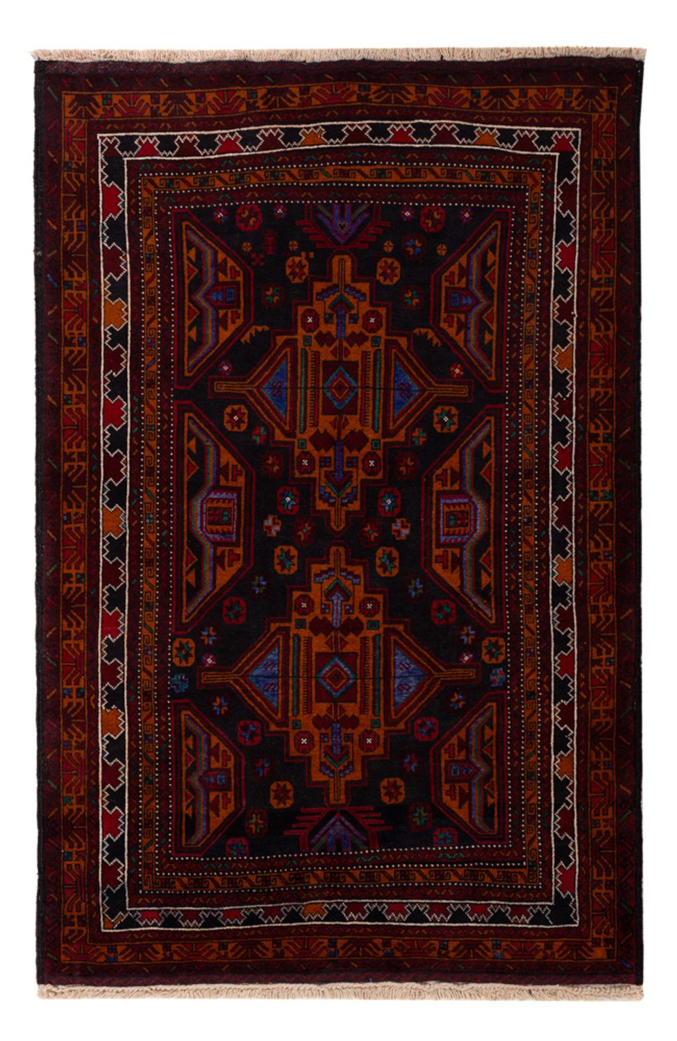 Baluch-matta - 183 x 123 cm - mörkröd