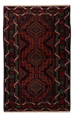 Baluch-matta - 183 x 114 cm - mörkröd