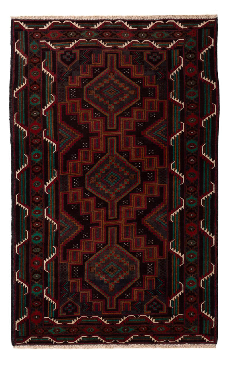 Baluch-matta - 183 x 114 cm - mörkröd