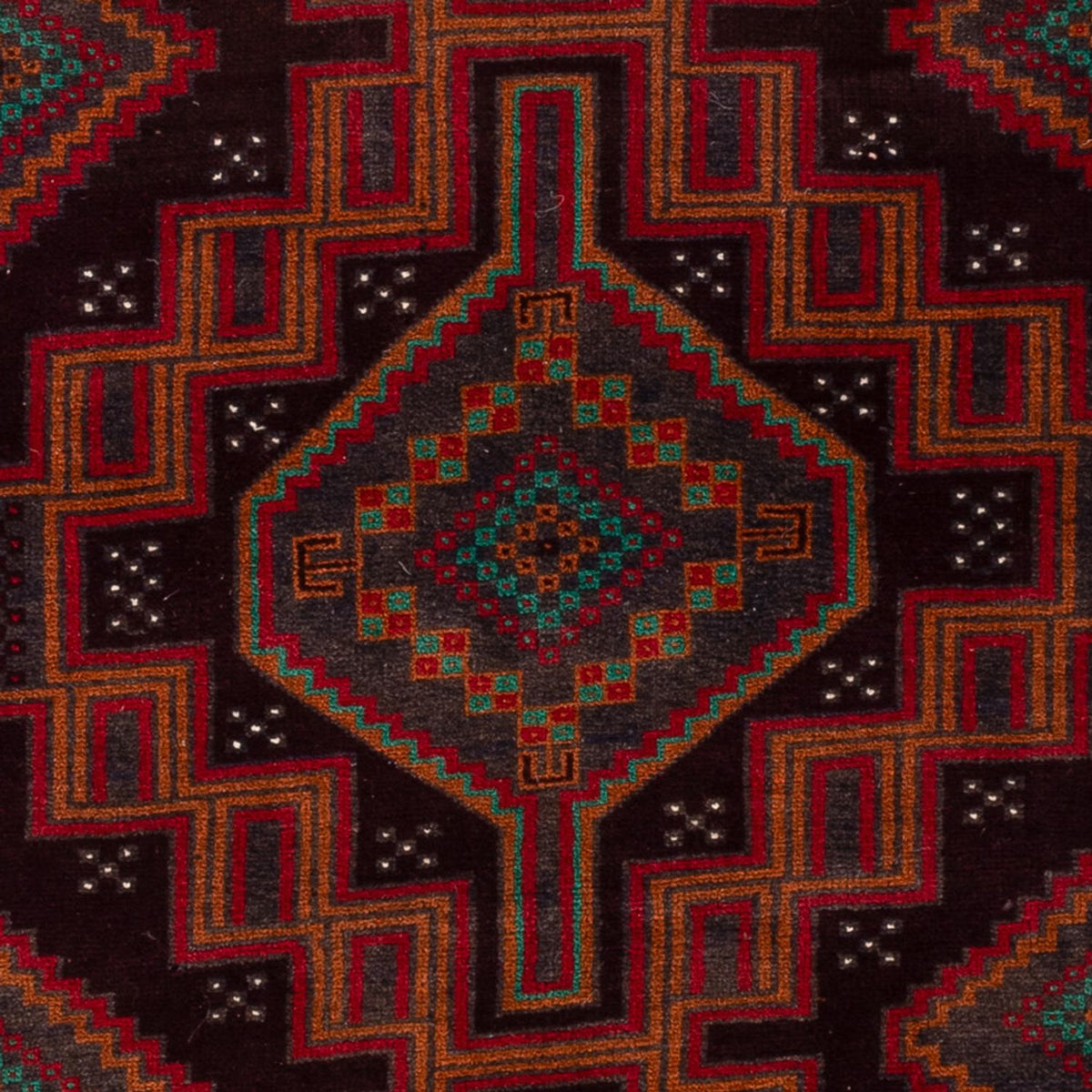 Baluch-matta - 183 x 114 cm - mörkröd
