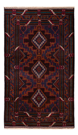 Baluch-matta - 208 x 119 cm - mörkröd
