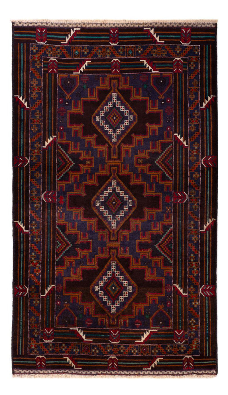 Baluch-matta - 208 x 119 cm - mörkröd