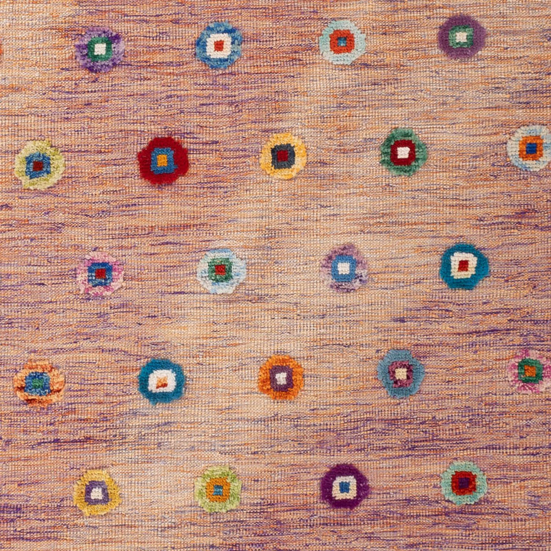 Kelim Carpet - Splash - 298 x 215 cm - rosa