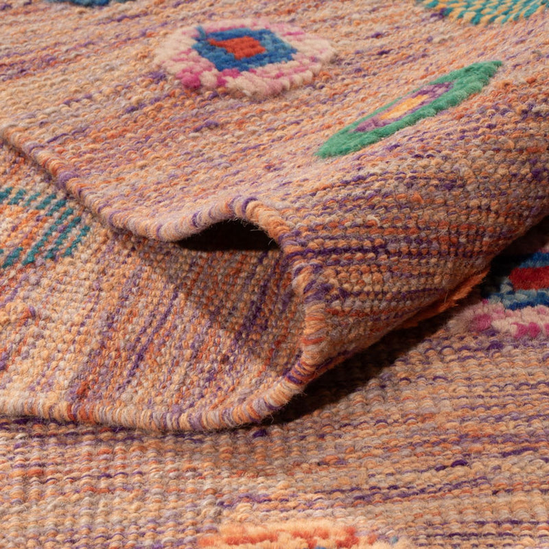 Kelim Carpet - Splash - 298 x 215 cm - rosa