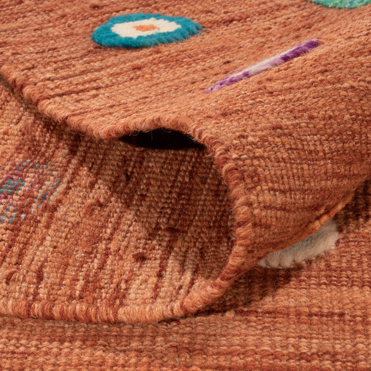 Kelim Carpet - Splash - 290 x 207 cm - orange