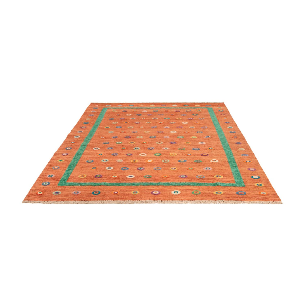 Kelim Carpet - Splash - 290 x 207 cm - orange
