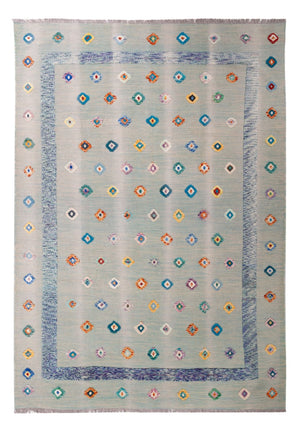 Kelim Carpet - Splash - 298 x 207 cm - flerfärgad