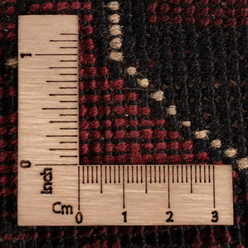 Afghansk matta - Kunduz - 194 x 126 cm - mörkröd