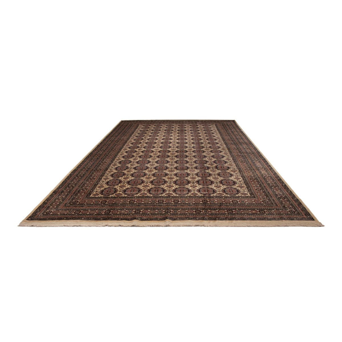 Afghansk matta - 492 x 303 cm - mörk beige