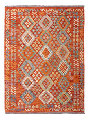 Kelim Teppich - Splash - 203 x 155 cm - bunt