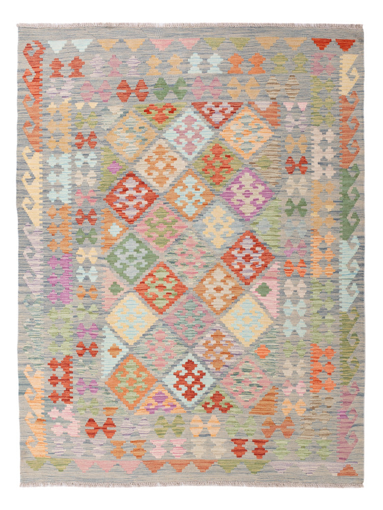 Kelim Teppich - Splash - 196 x 150 cm - bunt