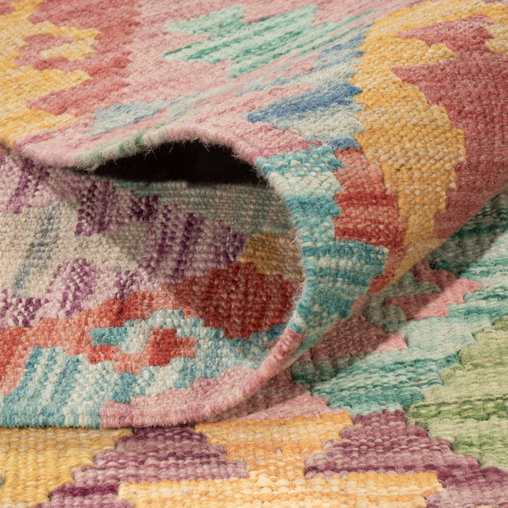 Kelim Teppich - Splash - 246 x 188 cm - bunt