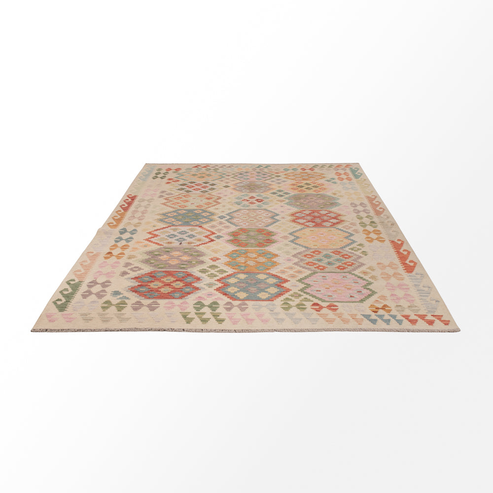 Kelim Teppich - Splash - 258 x 176 cm - bunt