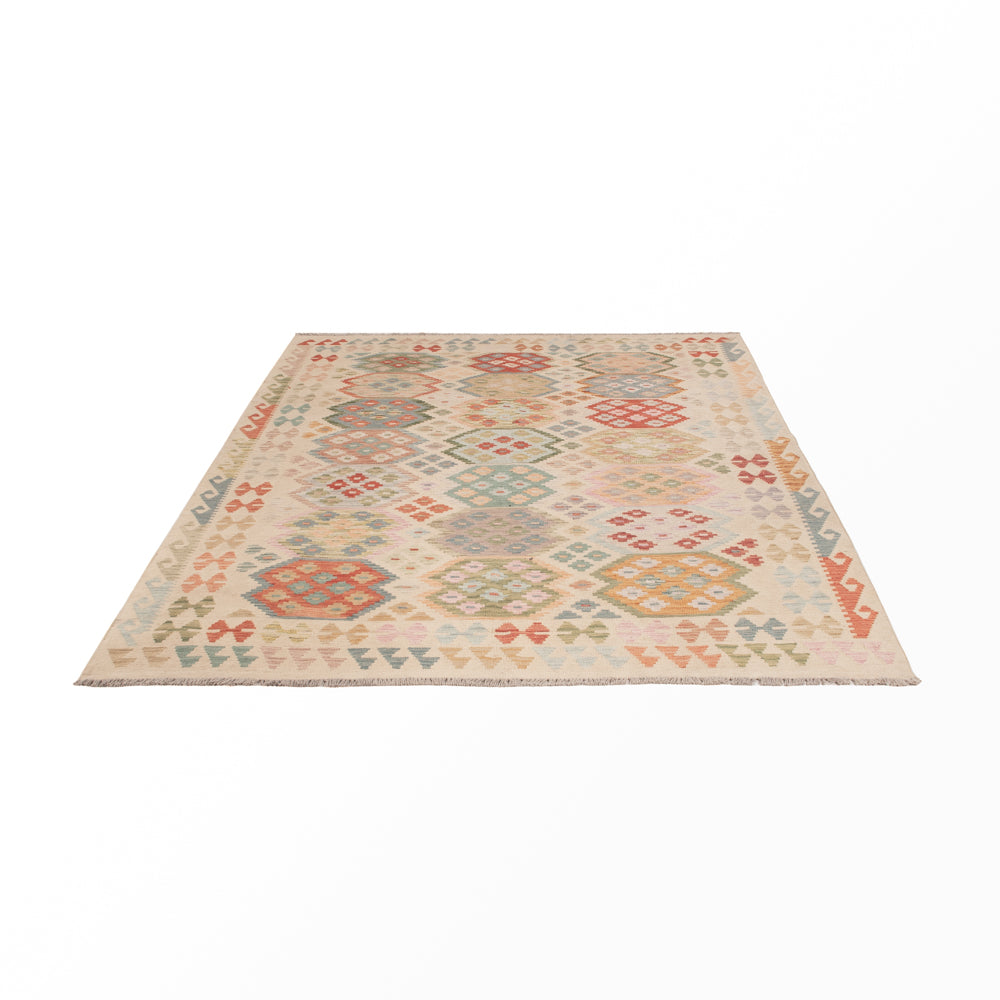 Kelim Teppich - Splash - 253 x 178 cm - bunt