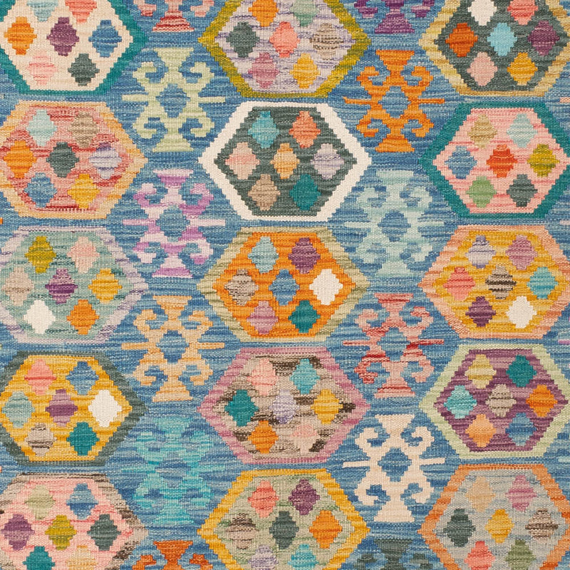 Kelim Teppich - Splash - 242 x 175 cm - bunt