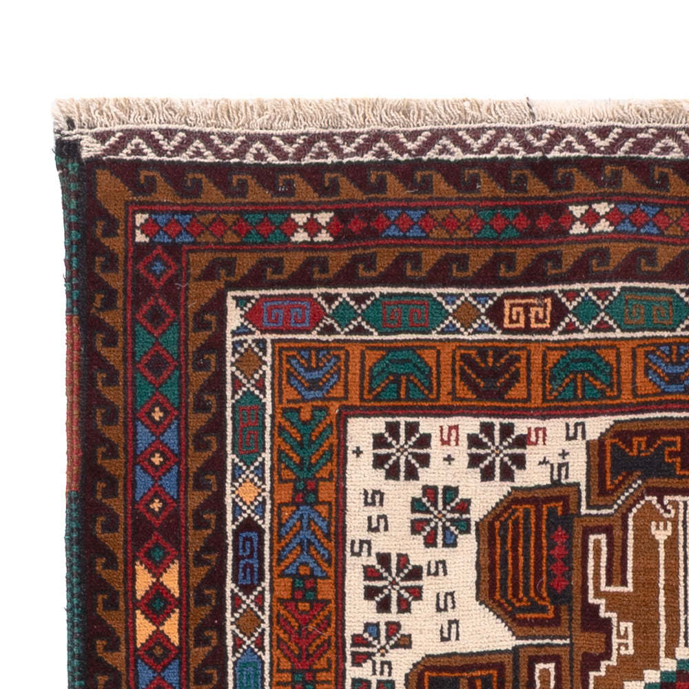 Baluch-matta - 140 x 90 cm - grädde