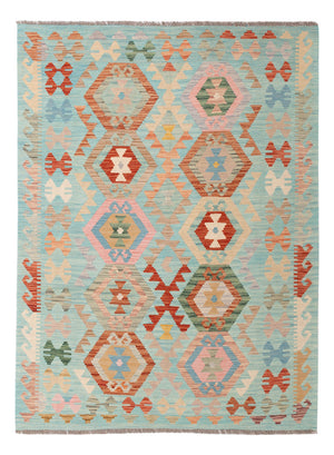 Kelim Teppich - Splash - 196 x 147 cm - bunt