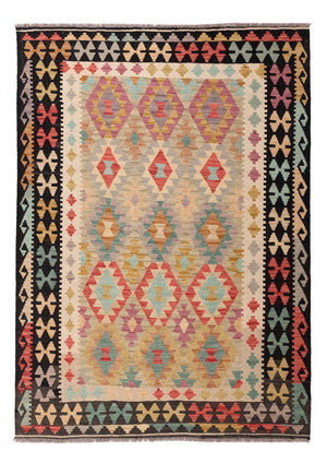 Kelim Teppich - Splash - 209 x 148 cm - bunt