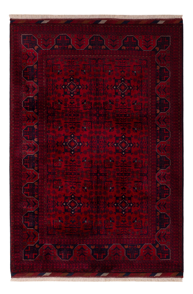 Afghan Teppich - Royal - 147 x 100 cm - rot