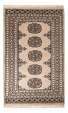 Pakistanska mattan 63x98cm - Oriental Carpet - Rektangulär / Grädde / 63 x 98 cm Rektangulär