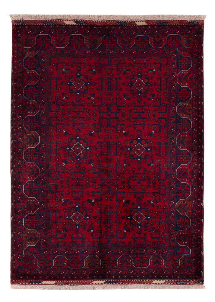 Afghan Teppich - Royal - 140 x 103 cm - rot