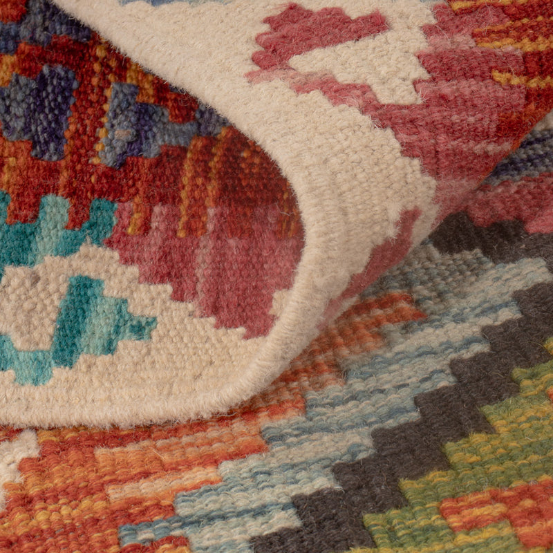 Kelim Carpet - Splash kvadrat  - 104 x 97 cm - flerfärgad