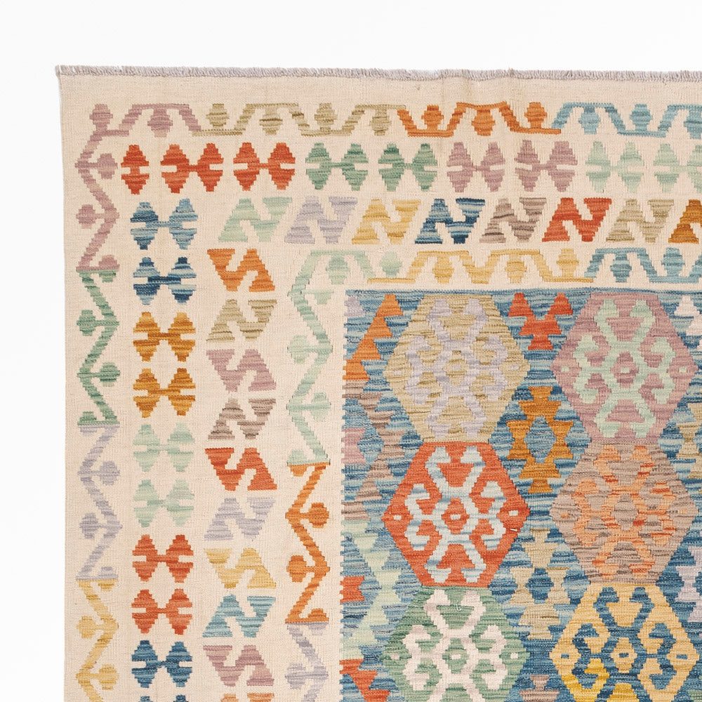 Kelim Teppich - Splash - 290 x 253 cm - bunt