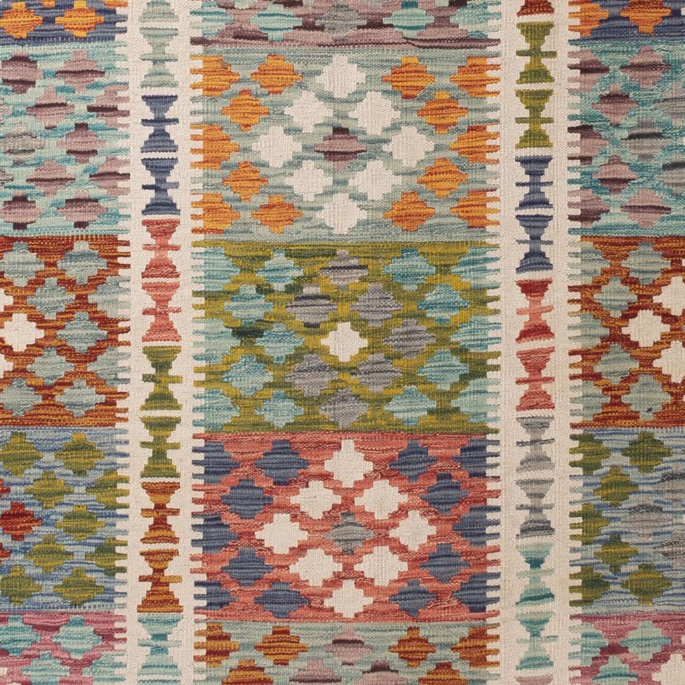 Kelim Teppich - Splash - 352 x 251 cm - bunt