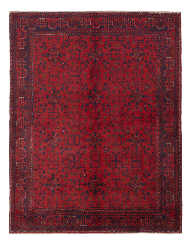 Afghansk matta - Kunduz - 227 x 174 cm - röd
