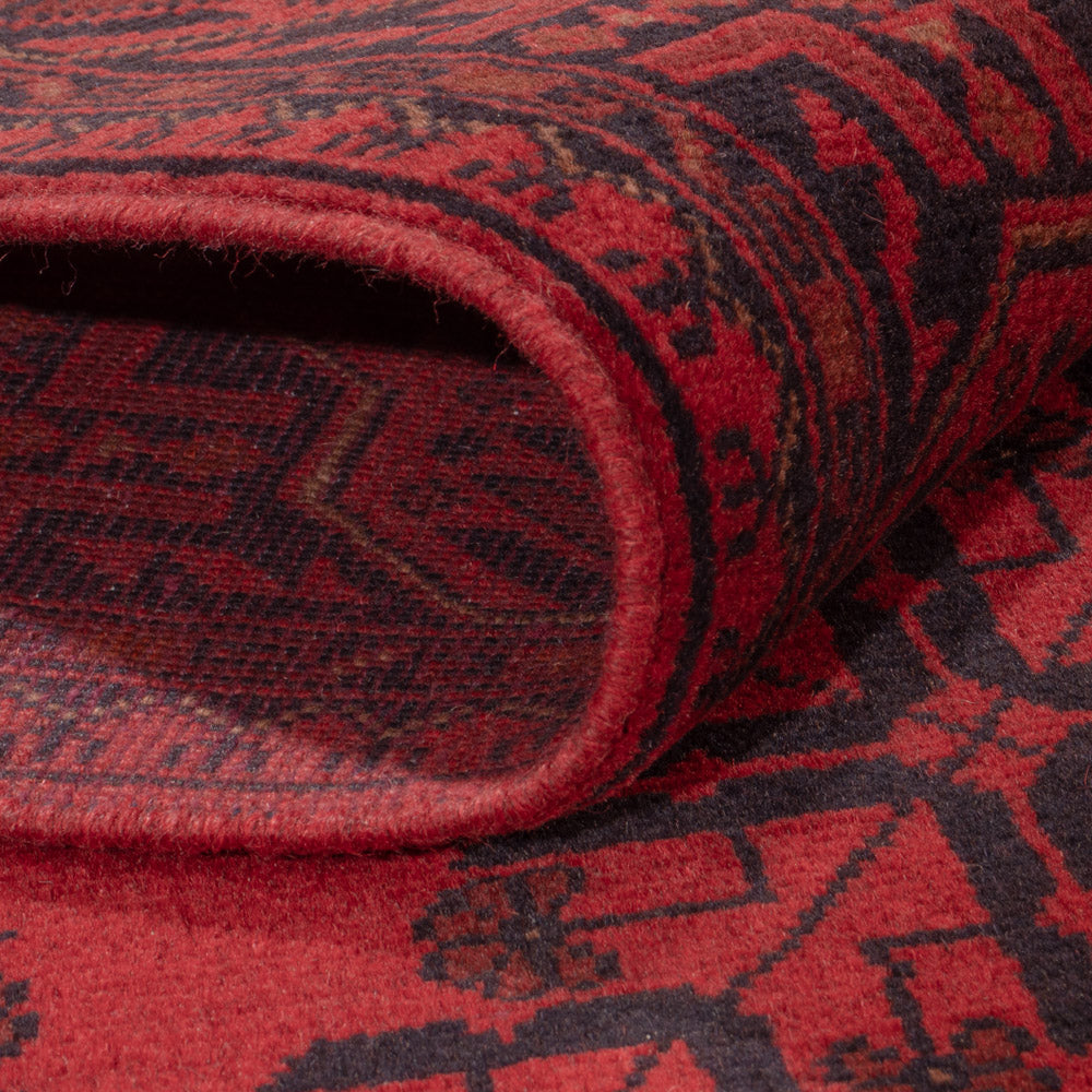 Afghansk matta - Kunduz - 240 x 175 cm - röd