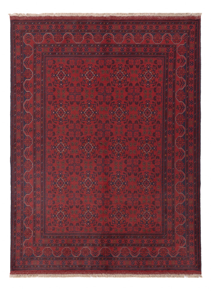Afghansk matta - Kunduz - 236 x 172 cm - röd