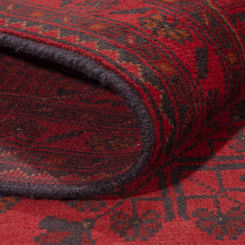 Afghansk matta - Kunduz - 236 x 172 cm - röd