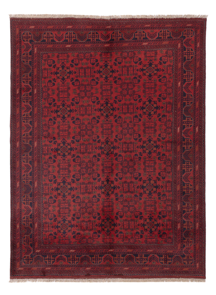 Afghansk matta - Kunduz - 227 x 171 cm - röd