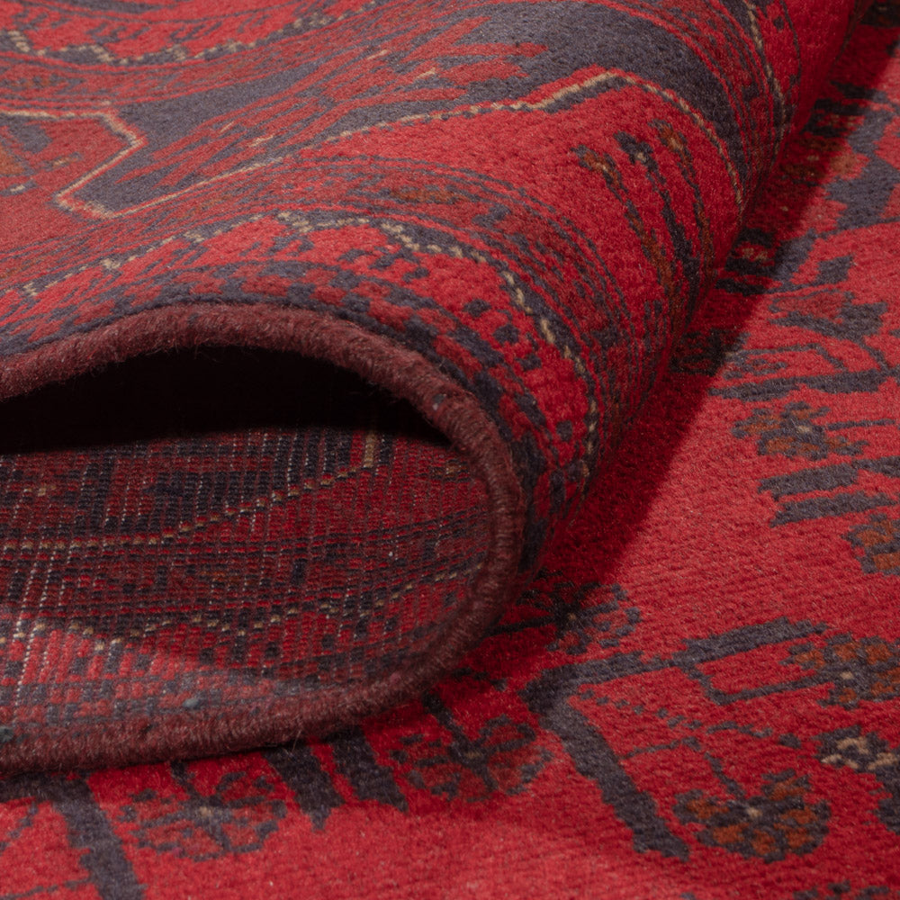 Afghansk matta - Kunduz - 233 x 171 cm - röd