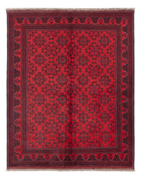 Afghansk matta - Kunduz - 223 x 173 cm - röd