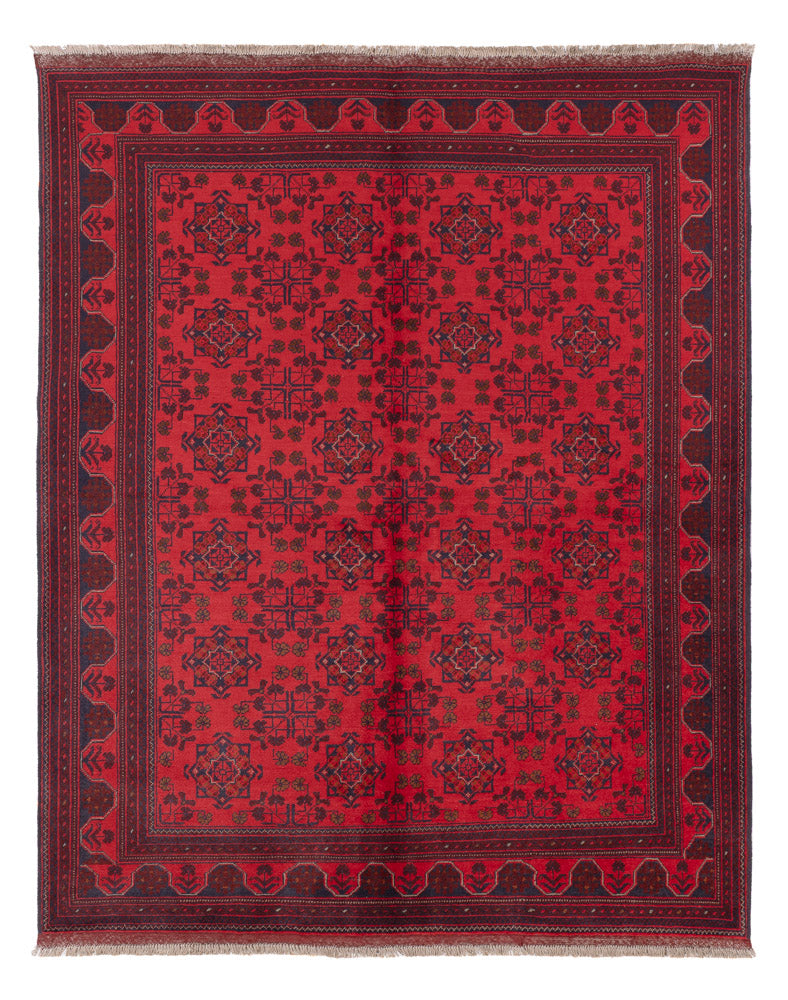 Afghansk matta - Kunduz - 223 x 173 cm - röd