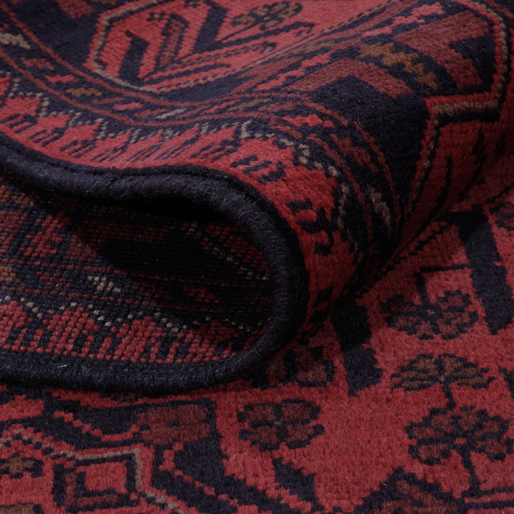 Afghansk matta - Kunduz - 197 x 146 cm - röd