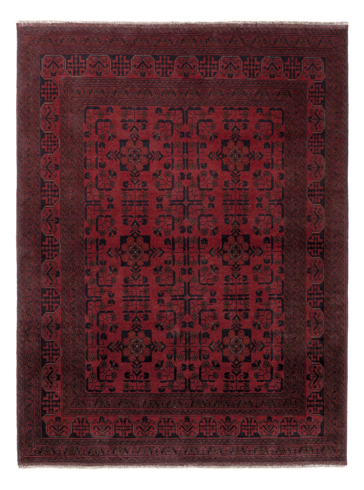 Afghansk matta - Kunduz - 206 x 151 cm - röd
