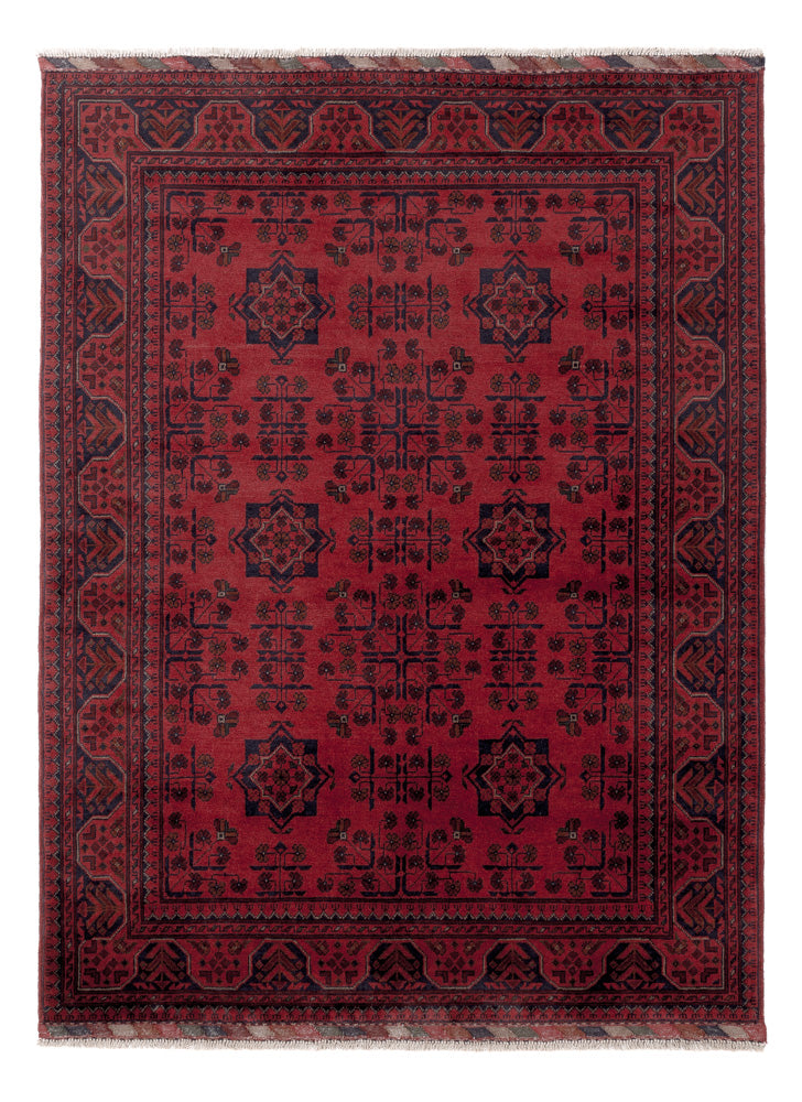 Afghansk matta - Kunduz - 200 x 148 cm - röd
