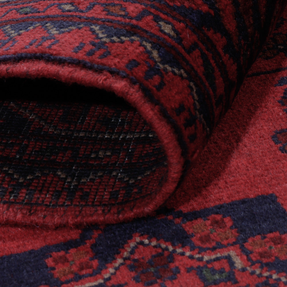 Afghansk matta - Kunduz - 200 x 148 cm - röd