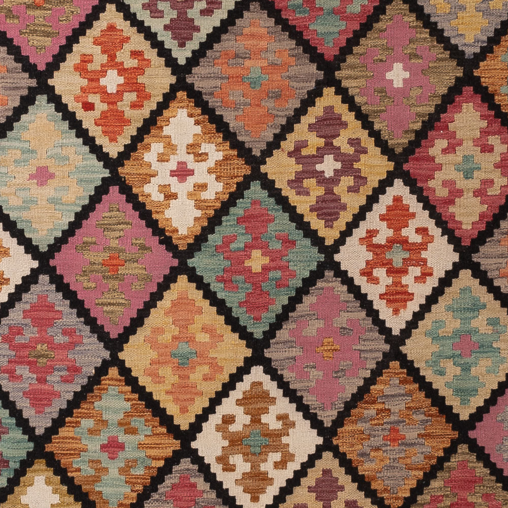 Kelim Teppich - Splash - 364 x 261 cm - bunt