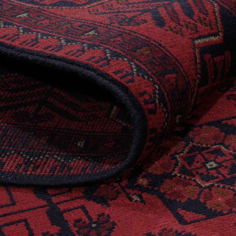 Afghansk matta - Kunduz - 202 x 146 cm - röd