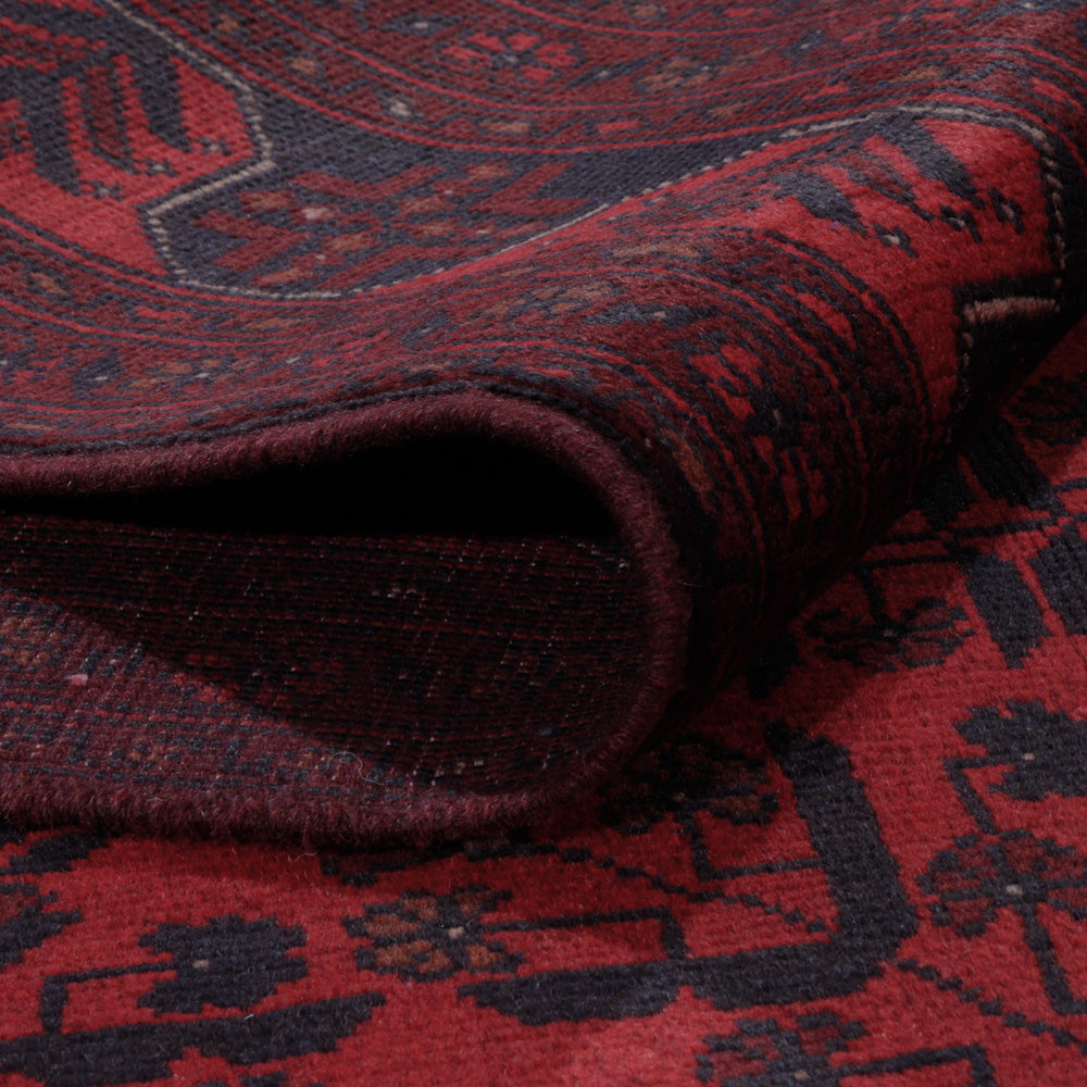 Afghansk matta - Kunduz - 203 x 149 cm - röd