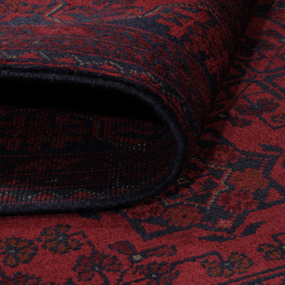 Afghansk matta - Kunduz - 200 x 151 cm - röd