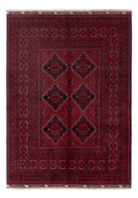 Afghansk matta - Kunduz - Kungliga - 203 x 150 cm - röd