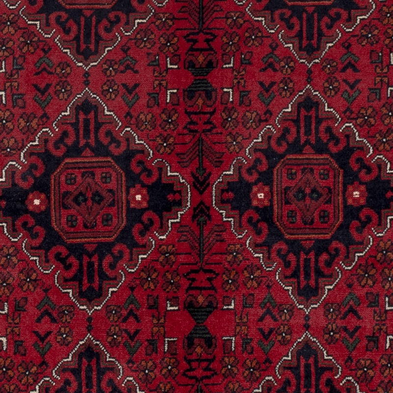 Afghansk matta - Kunduz - Kungliga - 203 x 150 cm - röd