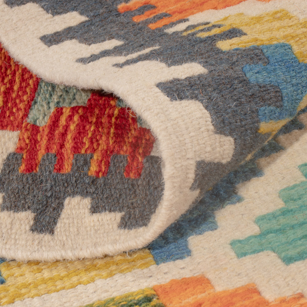 Kelim Carpet - Splash - 115 x 76 cm - flerfärgad